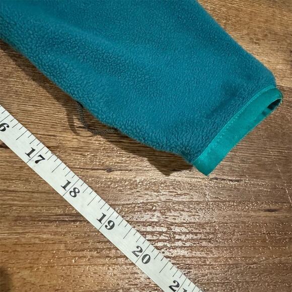 Eddie Bauer XS Teal Green Fleece Jacket Full Zip Pockets Hiking Walking Outdoor - Picture 11 of 11